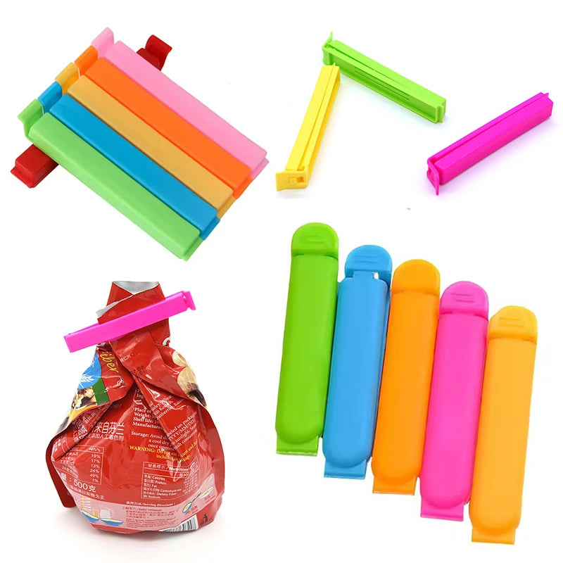 20PCS Assorted Color 7/11cm Size Plastic Food Seal Clip Portable Kitchen Storage Snack Bag Sealer Clamp Reusable Home Gadget ZYF
