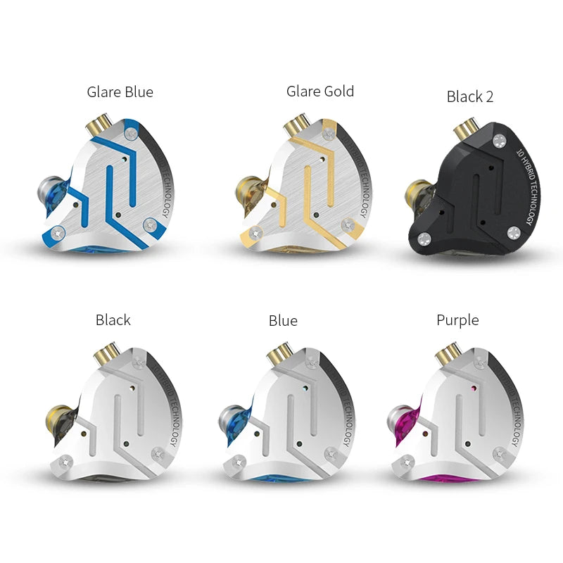 KZ ZS10 Pro 4BA 1DD Hybrid In Ear Metal Earphones10 Drivers HIFI Bass Earbuds Monitor Sport Noise Cancelling Headset ZSX ZAX Z3