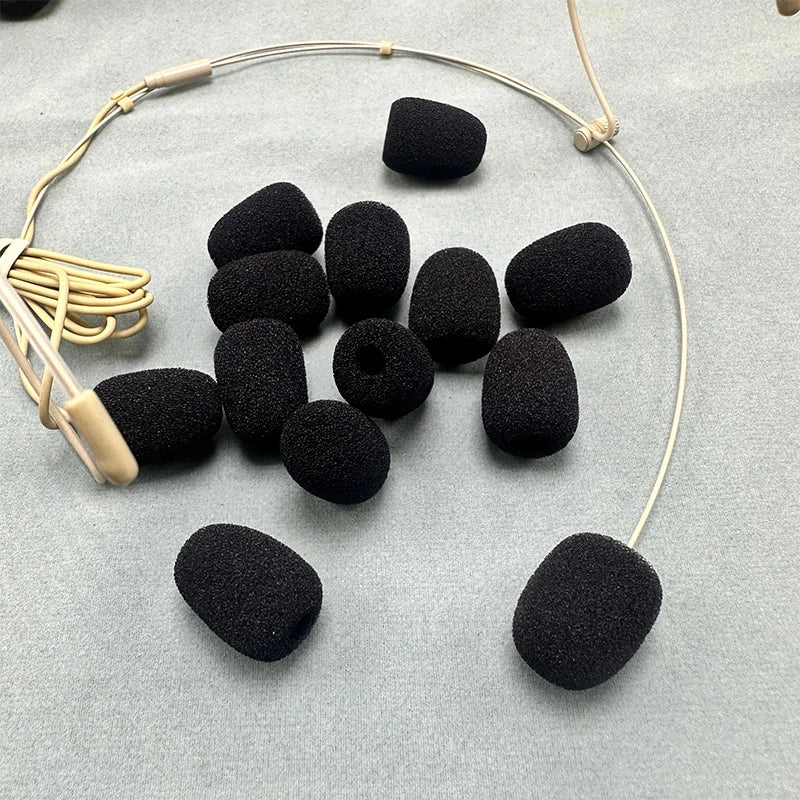 Microphone Cover Headset Replacement Foam Telephone Headphone Mic Case Microphone Windscreen Windshied Sponge 10Pcs