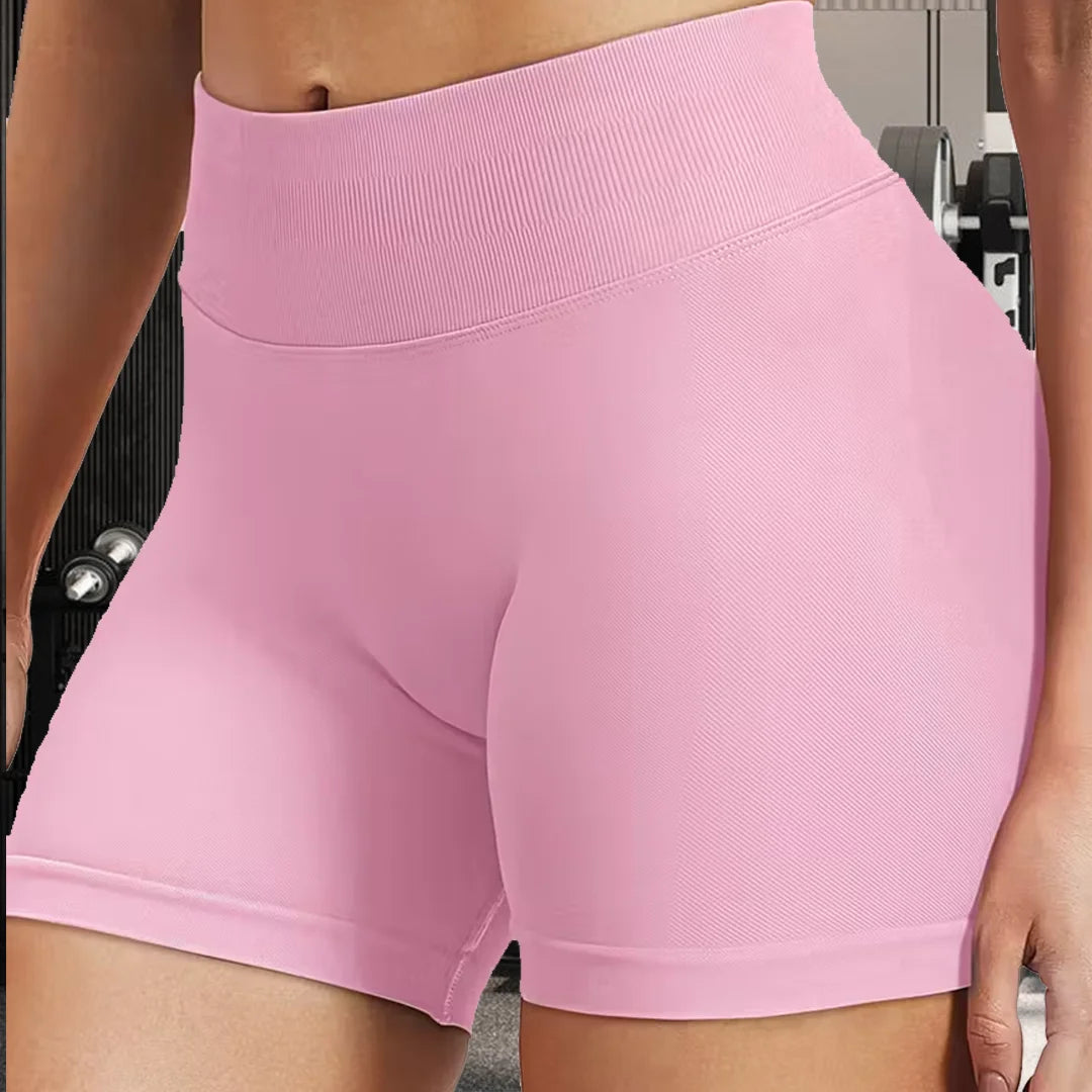 DFDK Women High Waist Yoga Shorts Scrunch Butt Lift Squat Proof Push Up Workout Shorts Gym Running Fitness Athletic Shorts