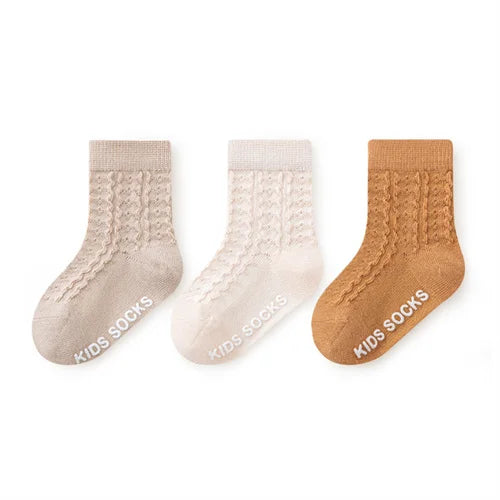 3Pairs/lot Children's Socks For Girls Boys Cotton Casual Kids Sock Spring Summer Baby Toddler Floor Home Sock Non-slip 1-5Years