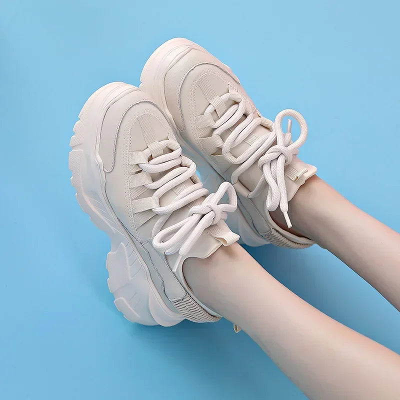 White Sneakers Women Sports Shoes for Women Inner Height Increasing Women's Shoes Winter Warmth Platform Shoes Zapatillas Mujer