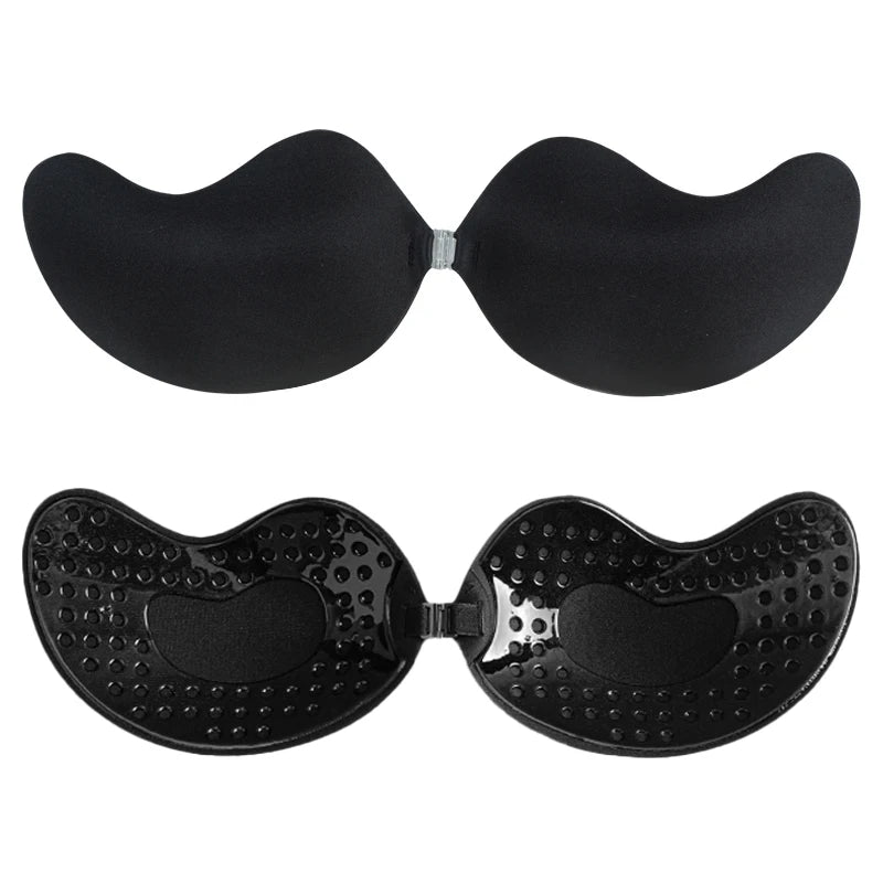Seamless Adhesive Bras Women Breast Petals Push Up Bra Wedding Party Stick Bras Invisible Silicone Chest Paste Reusable Bra Pads