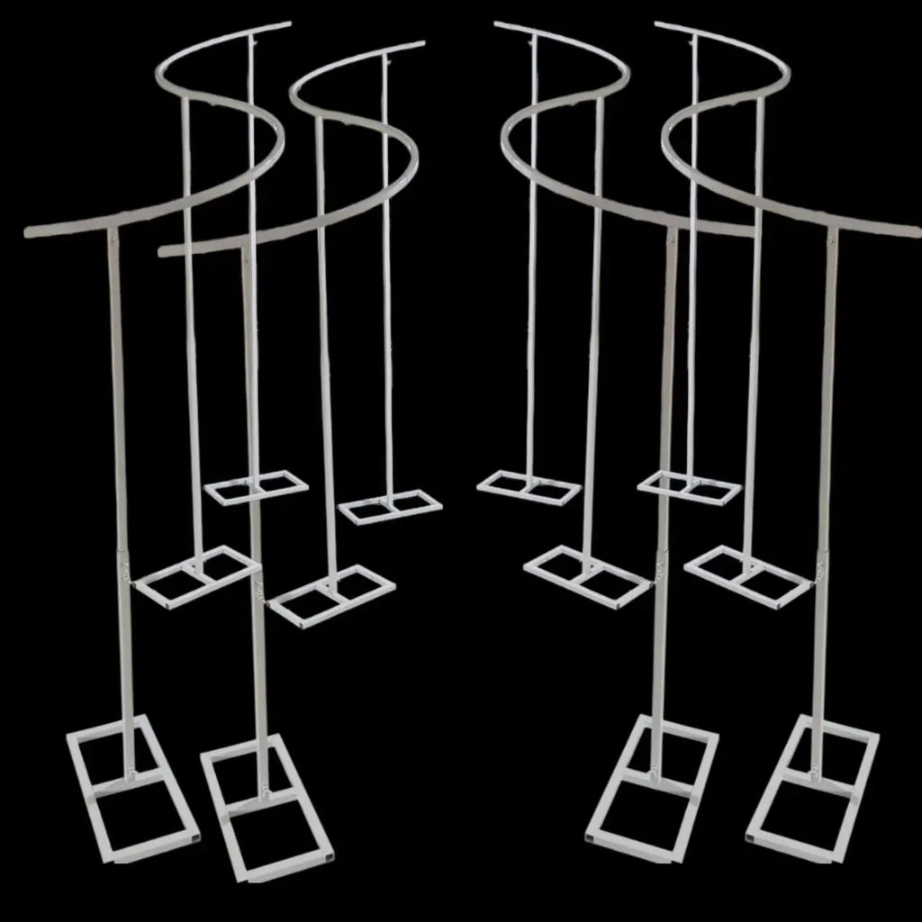 Best‑Selling White S‑Shaped Wedding Arch Backdrop Stand for Outdoor Stage Welcome Area Birthday Party Holiday Ceremony Event