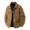 Spring and Autumn Men's Corduroy Lapel Jacket 2025 Men's New American Retro Brand Loose and Handsome Multi-pocket Cargo Jacket