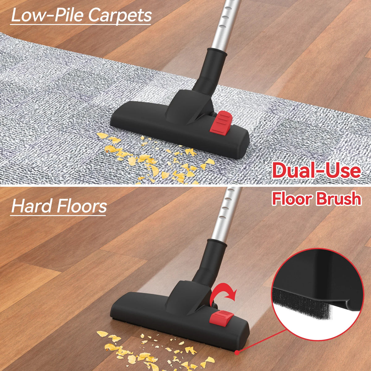 INSE I5 Corded Vacuum Cleaner 600W 18000Pa Powerful 2-in-1 HEPA Filters Handheld Stick Vaccum for Home Carpet Pets Hair Cleaning