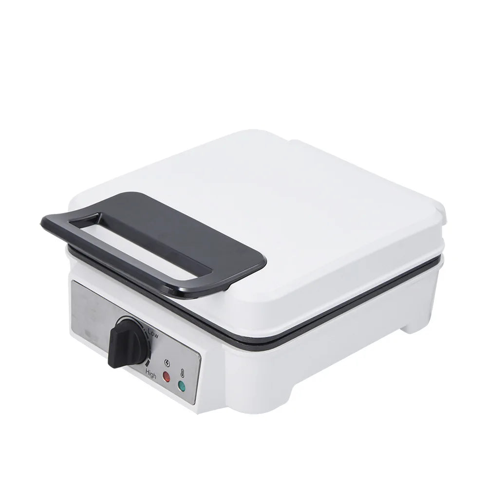 Custom OEM 1200w 4-piece non-stick square stainless steel Belgian waffle maker for breakfast at home