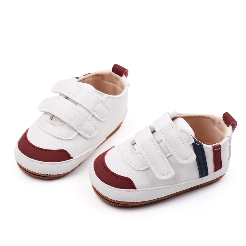 Baby Shoes Soft PU PVC High Quality Anti-slip Sole Newborn Toddler Prewalking Sneaker Spring and Autumn Style 2024 New  BXC3223