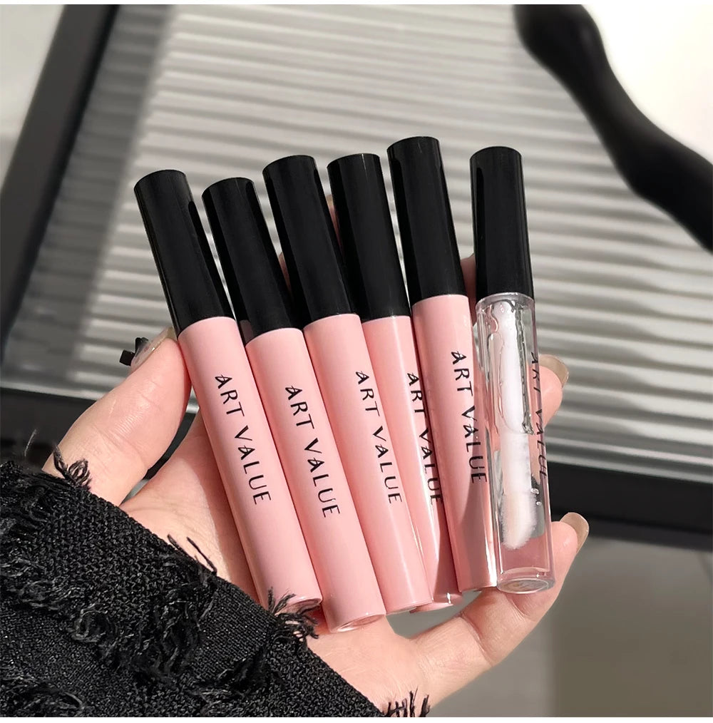 Art Value Black Pink Love Letter Lip Makeup Set Whitening Long-lasting Lip Mud Mirror Lip Glaze Gift Lip Glaze Set