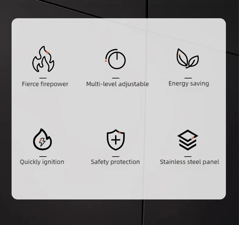 Built-in Cooktops Tempered Glass Top  3 Burner Gas Stove