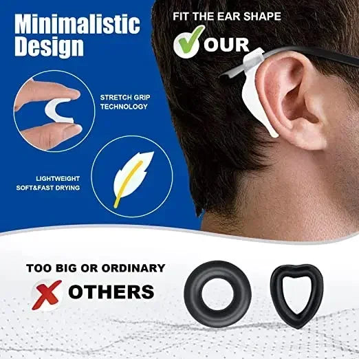 5-15pairs Silicone Anti-slip Glasses Leg Ear Sleeve Bracket Fastener Eyeglasses Accessories Grip Anti-fall Eyewear Holder