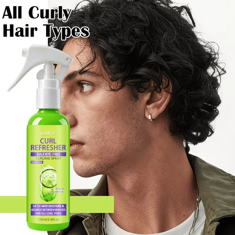GSWP CURL REFRESHER SPRAY, Up to 48 Hours of Moisture and Bounce. Suitable for All Types of Curly Hair and Styling. 100ml/200ml