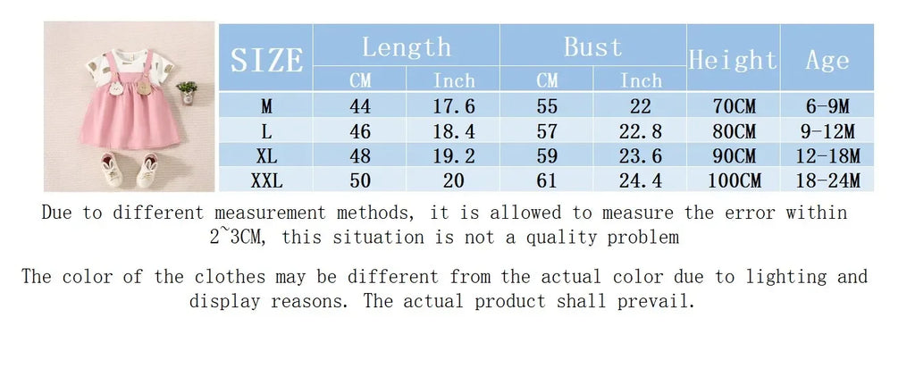 Baby Girl Dress Summer Cotton Cartoon Short Sleeved Girl Dress Cute Baby Girl Beach Dress Baby Girl Clothing ﻿