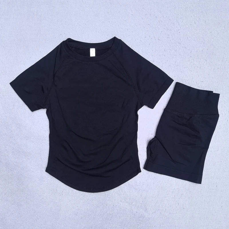URBANCREW 2-Piece Yoga & Activewear Set — Top & Shorts