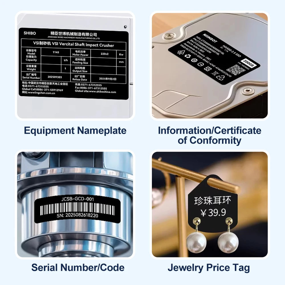M2 Niimbot Portable Thermal Transfer Label Printer Multi-function Sticker Label Maker Machine for Office Clothes Tag Power Cable