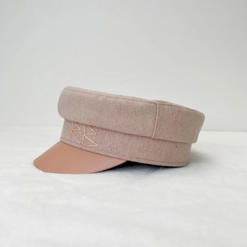 Winter Ladies Luxury Design Brand Octagonal Cap Letter Military Cap Pink Khaki Newsboy Hat Fall Baker Boy Cap Designer Cap