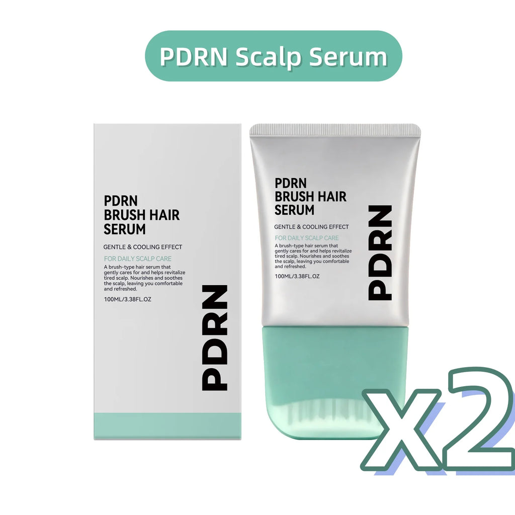 PDRN Scalp Serum With Brush Applicator,Strengthen Hair Follicle Root Hair Growth Serum, Scalp Treatment For Fuller Looking Hair