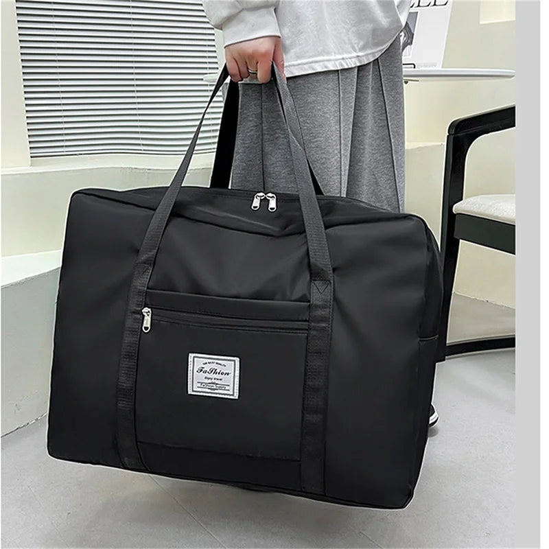 Large Capacity Foldable Travel Bag Waterproof Duffel Bag Lightweight Luggage Tote Handbag Gym Yoga Storage Shoulder Bag For Wome