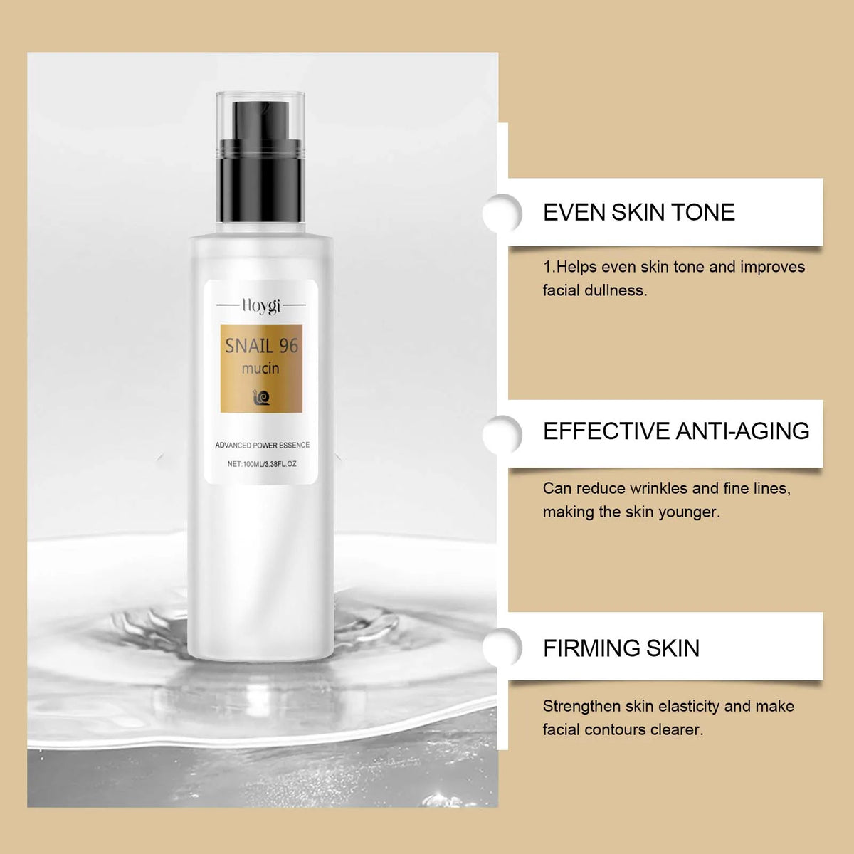 Precious Snail 96 Mucin Power Essence Smoothing Wrinkle Repairing Lift Firm Fade Fine Lines Brightening Skin Care Moisturizing