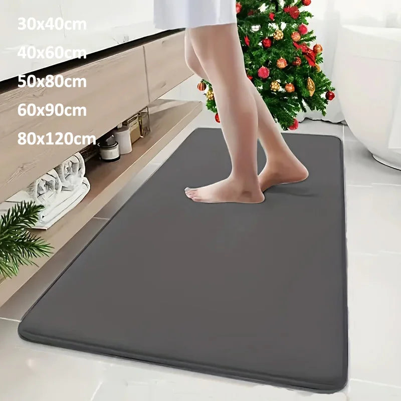 Super Absorbent Floor Mat Coral Velvet Bathroom Mat Anti Slip Door Mat Bathtub Beside Carpet Laundry Room Home Decoration