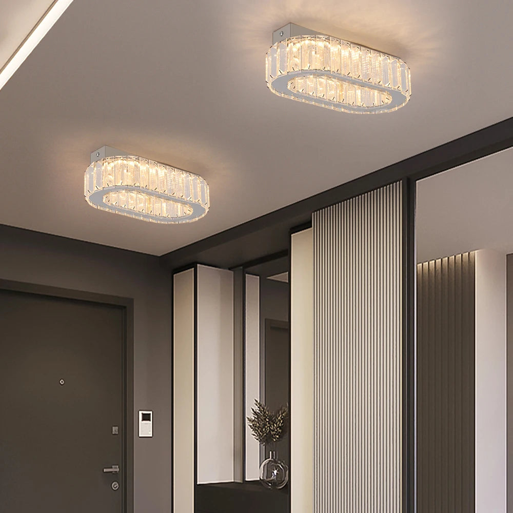 Modern Crystal Led Ceiling Lamp Hotel Lobby Dinning Room Ceiling Chandelier Light Fixture Home Decoration Pendant Lights Lustres