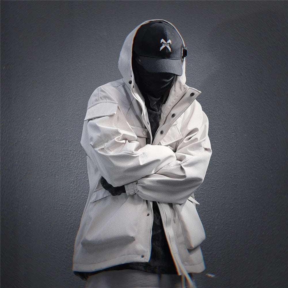 11 BYBB'S DARK 2025 Tactical Jackets Hooded Windbreaker Mens Cargo Function Jacket Fashion Coats Outwear Techwear Streetwear  ﻿
