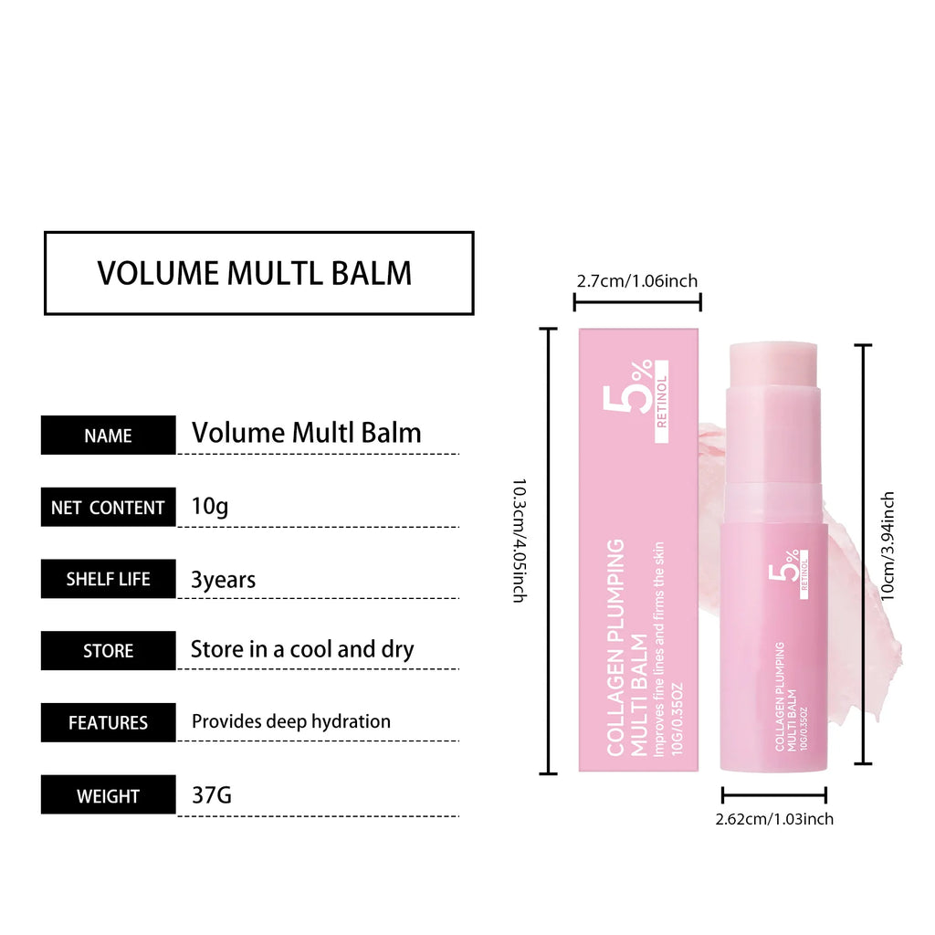 PDRN Pink Collagen Multi Balm Stick 5% Volume Stick Set Moisturizing Firming Fine Lines Brightening Portable Skincare Stick