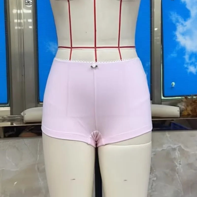 Y2k Cute Floral Embroidered Women's Boxers Safety Shorts Anti-Chafing Underwear Low Rise Boyshorts Sexy Female Panties