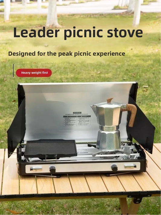 Cassette stove new outdoor portable camping cookware stove cookware cooking tea card magnetic stove