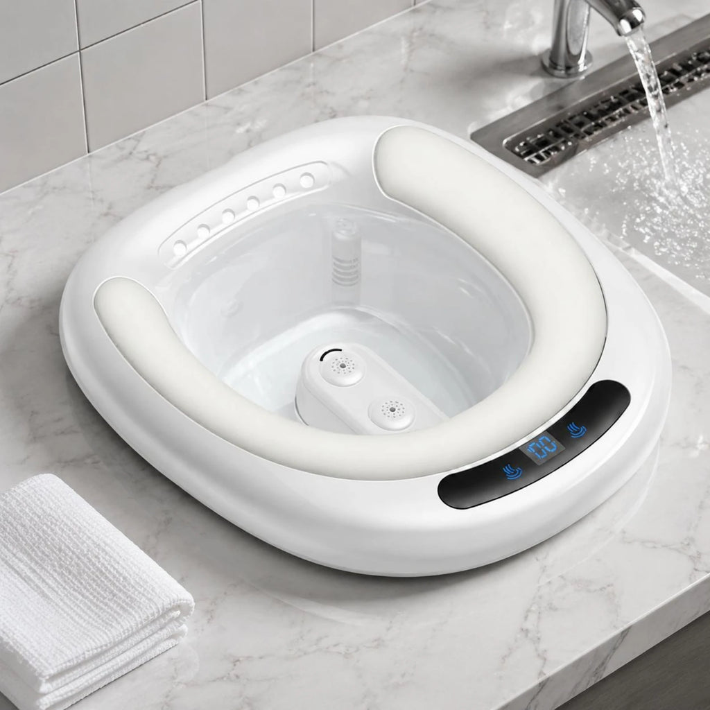 Electric Sitz Bath Basin Automatic Water Spray Toilet Sitz Bath Seat Pregnancy Wash Basin Easy to Use Health Care Item Portable