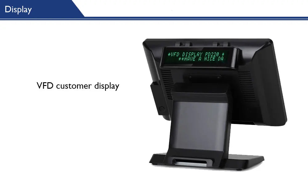 All in One POS System Cash Register 14 Inch Touch Screen With Printer, Scanner and Cash Box