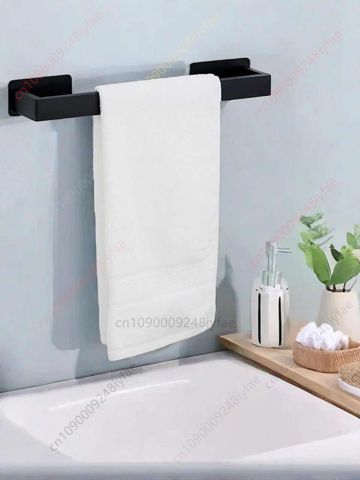 1-5PCS Towel Holder Bathroom Towel Bar Hanger Toilet Paper Holder Dispenser Wall Hooks Robe Key Hooks Hardware Accessories Set