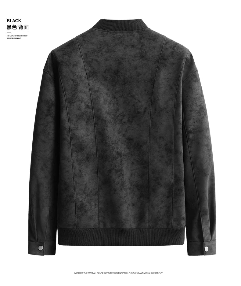 Leather Jacket Men Suede Coats Winter Windbreaker Oversized 6XL 7XL 8XL Plus Size Street Moto Autumn Brand Waterproof Softshell