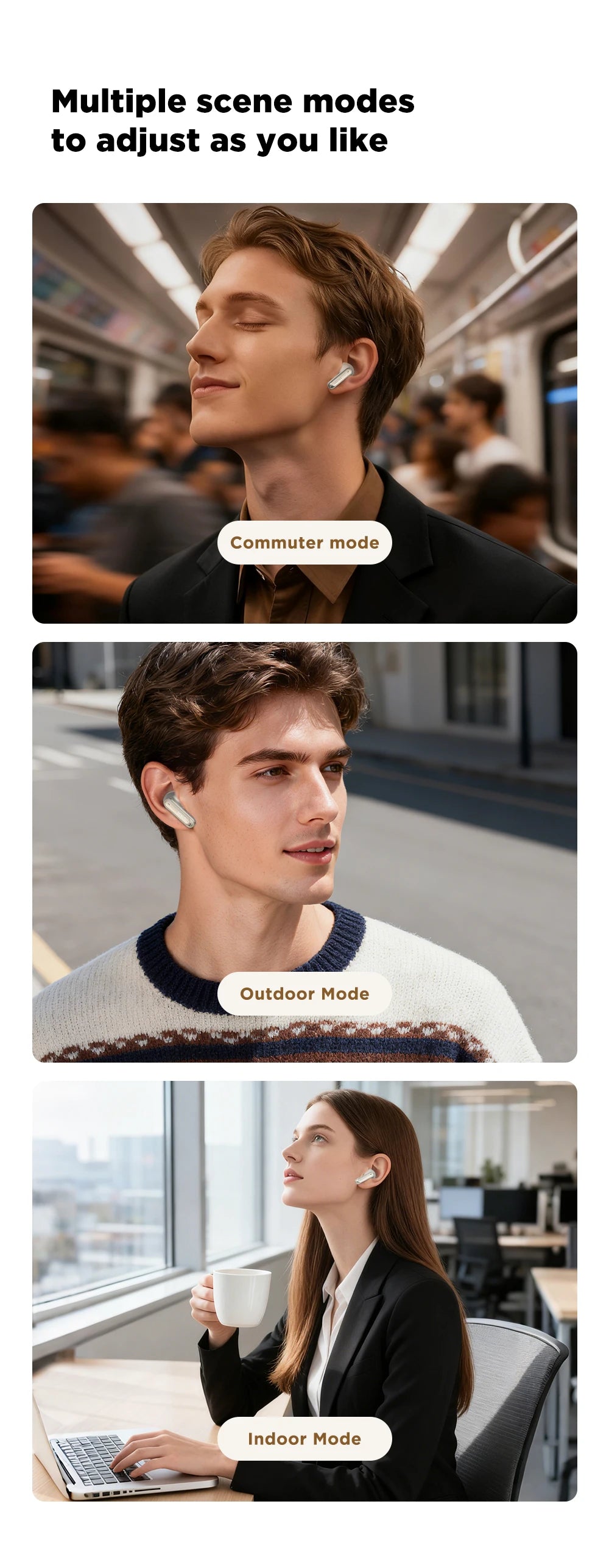 MINISO MS106 Bluetooth Earphone TWS Wireless Headphones Long Battery Life Sports Earphones Noise Reduction Comfortable Earbud