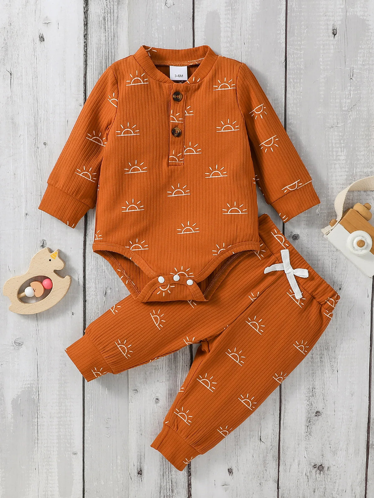 2Pcs Baby boys Spring/Autumn Long Sleeve Jumpsuit& Pant With Bow  For Casual Clothing Set