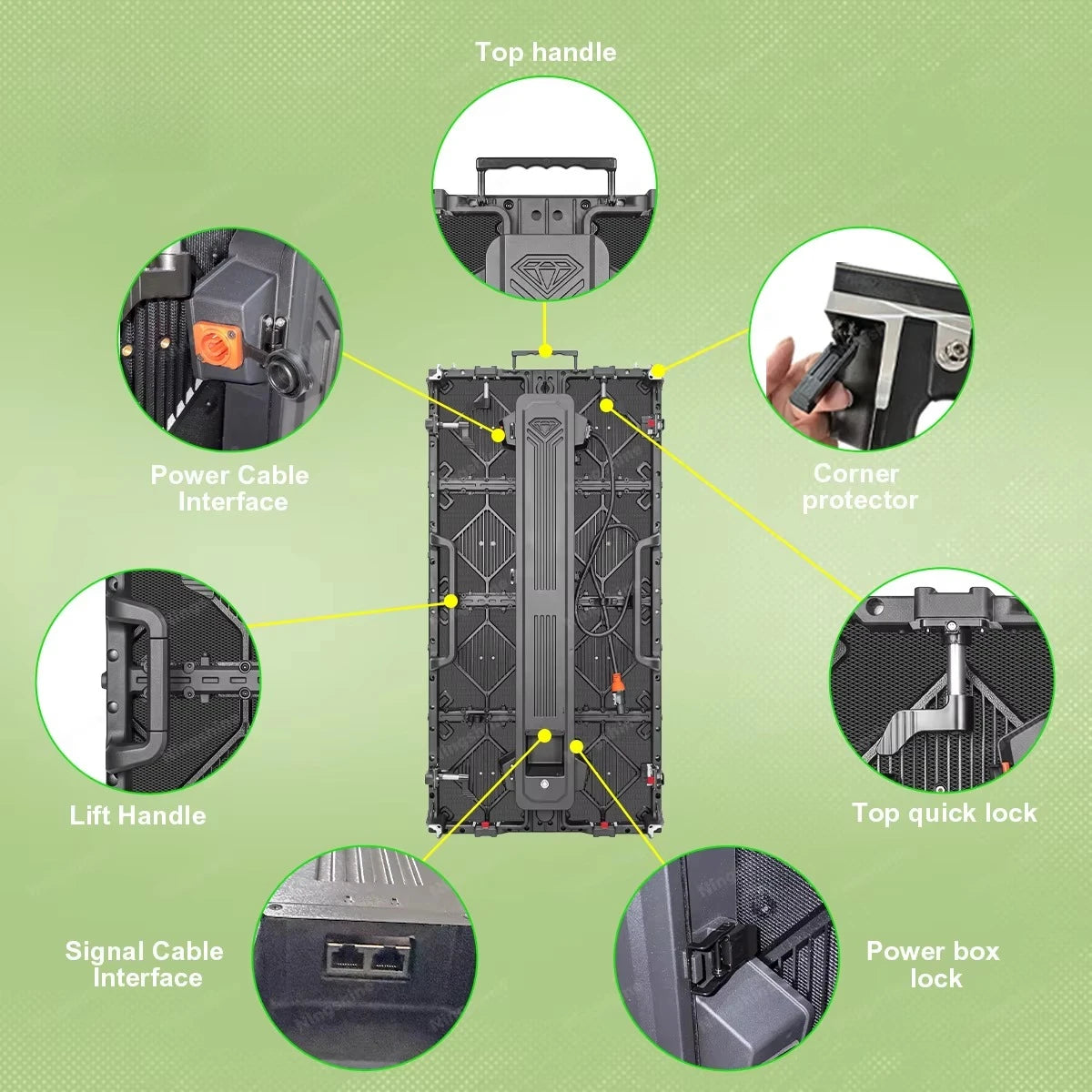 Outdoor Rental LED Display Screen P2.97 Die Cast Aluminum Cabinet Waterproof 5500nits Brightness Seamless Splicing Stage