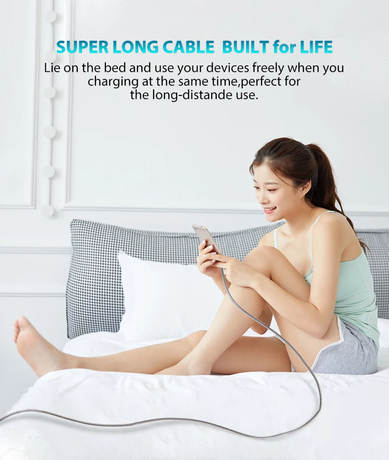 60W 1m/2m/3m/5m Dual-head Type-C Fast Charging Data Cable Mobile Phone Accessories Data Transmission for Samsung Huawei Millet
