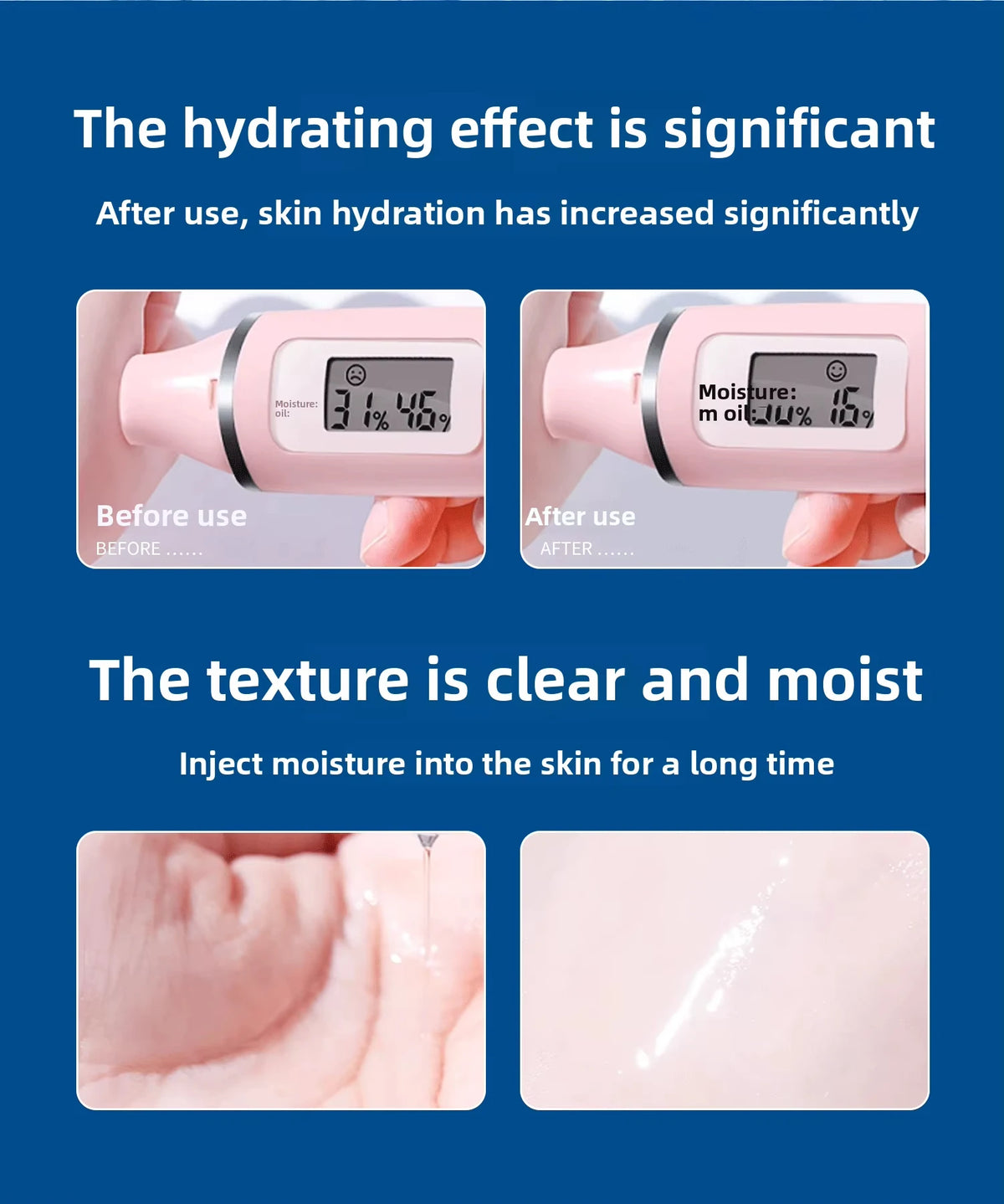Hyaluronic Acid Serum Deep Moisture Anti Aging Shrink Pores Whitening Essence