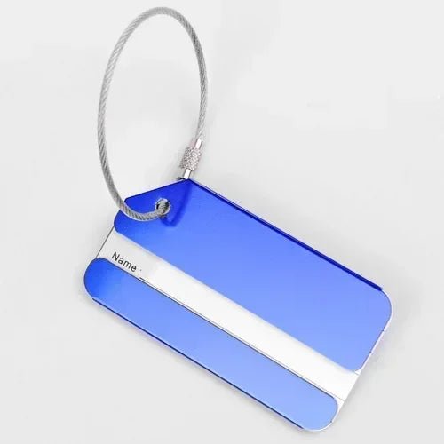 1PC Aluminium Alloy Luggage Tags Fashion Metal Women Men Travel Luggage Suitcase Address Name Label Holder Travel Accessories