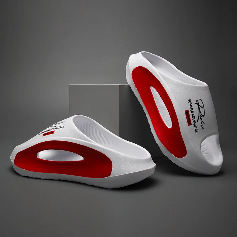 Summer New EVA Slippers for Bathroom, Anti Slip and Odor Proof Beach, Couple's Outerwear, Clip on Cold Slippers for Men