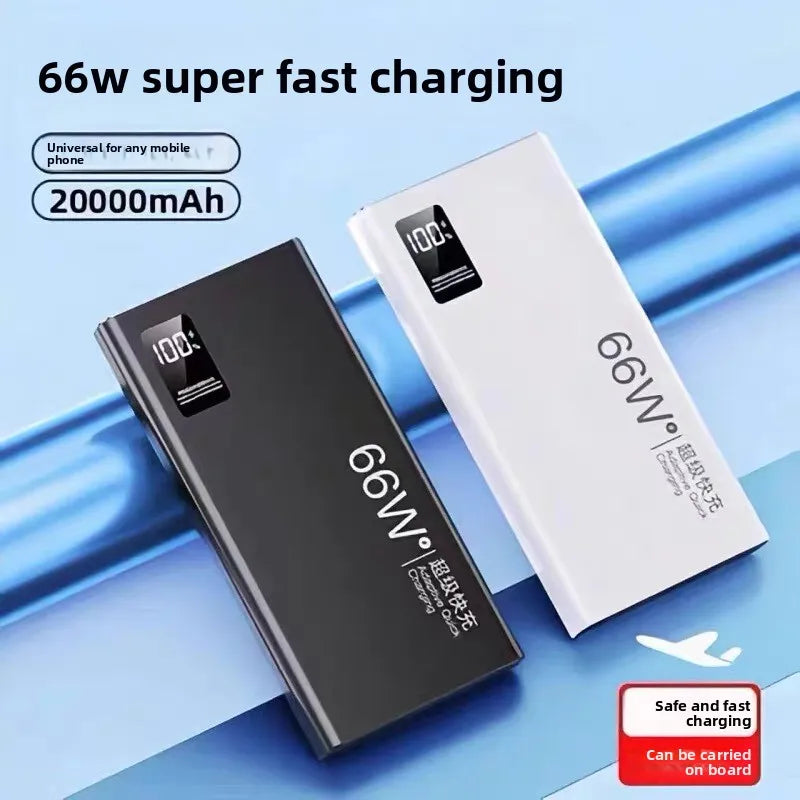 Fast-Charging Power Bank – 10,000–30,000mAh with Built-In Cable