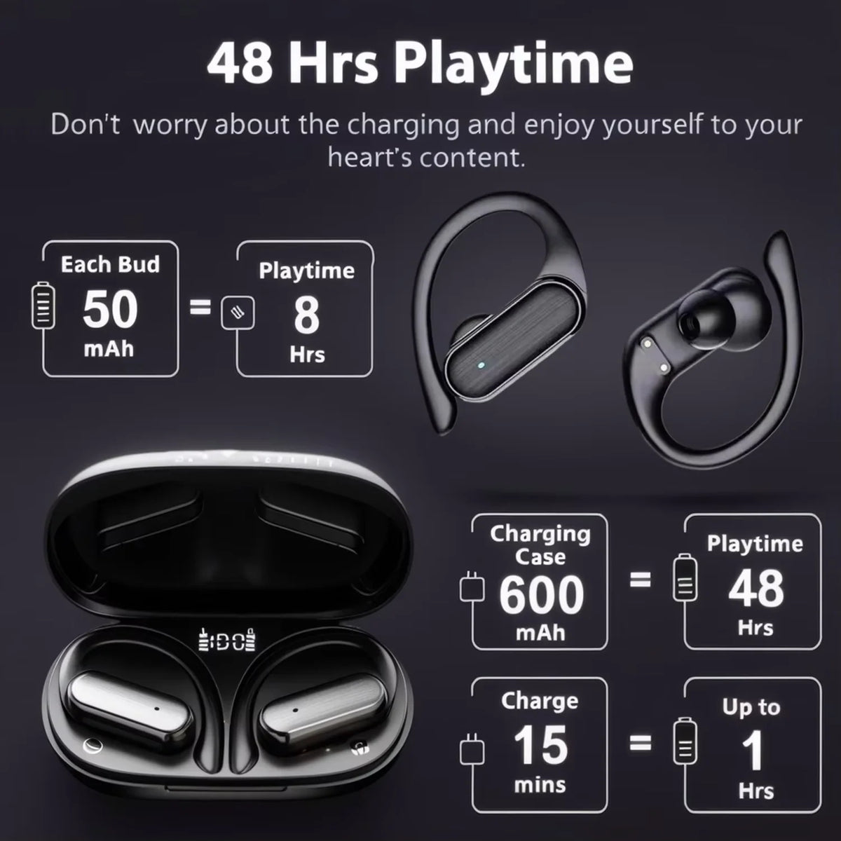 A520 Wireless Earphones Mini Lightweight Bluetooth Touch Earbuds Clear Stereo Audio Sweat Resistant Daily Sports Headset